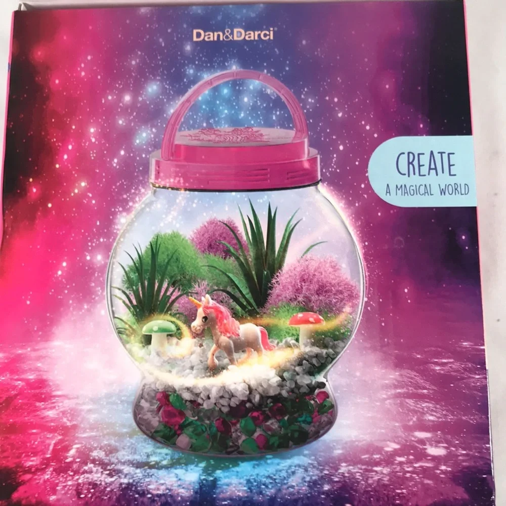 Light Up Unicorn Terrarium Kit Fantasy Night Glowing Gardening